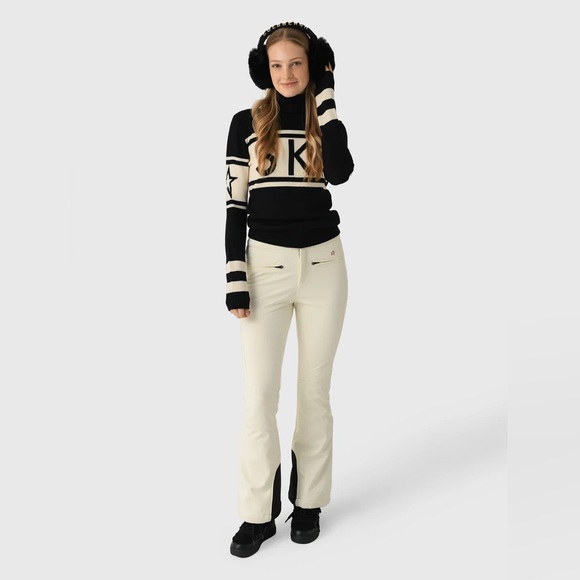 Perfect Moment Aurora Cream Flare Ski Pants RED STAR MODEL - Picture 4 of 14